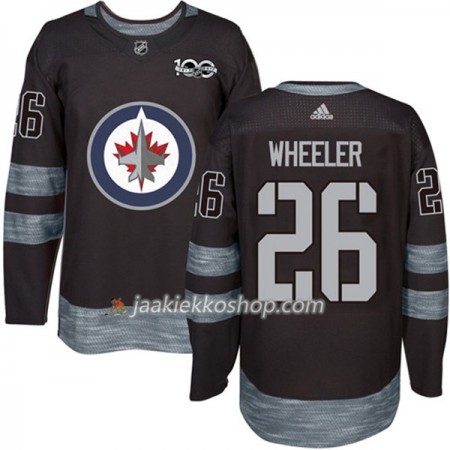 Miehille NHL Winnipeg Jets Pelipaita Blake Wheeler 26 1917-2017 100th Anniversary Adidas Musta Authentic